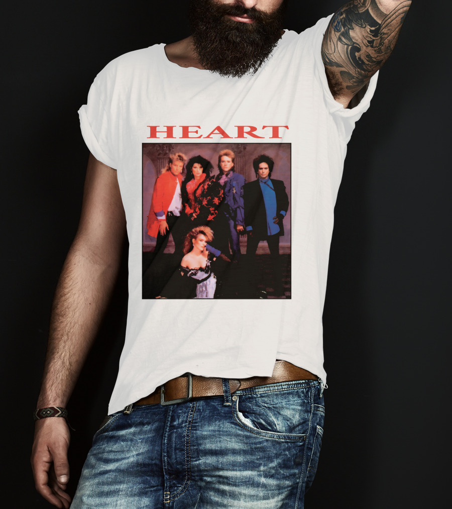 Heart Band Group Members Photograph T-Shirt