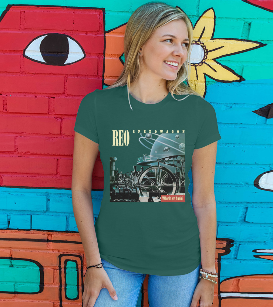REO Speedwagon Wheels Are Turnin' Album Cover T-Shirt