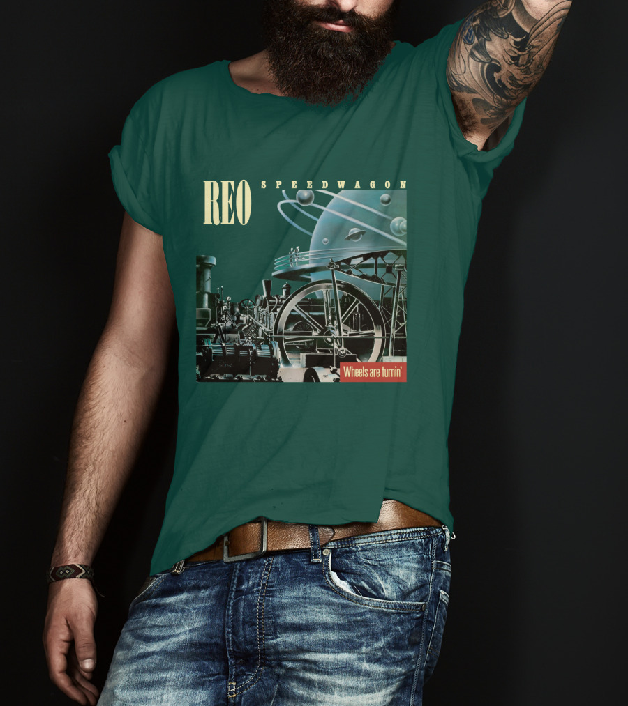 REO Speedwagon Wheels Are Turnin' Album Cover T-Shirt