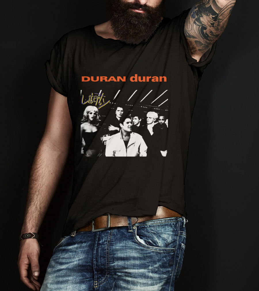 Duran Duran Liberty Black And White Group T-Shirt