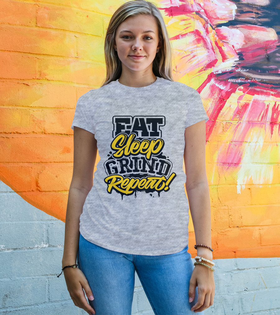 Jordan 11 Gamma Blue Eat Sleep Grind Repeat Routine T-Shirt