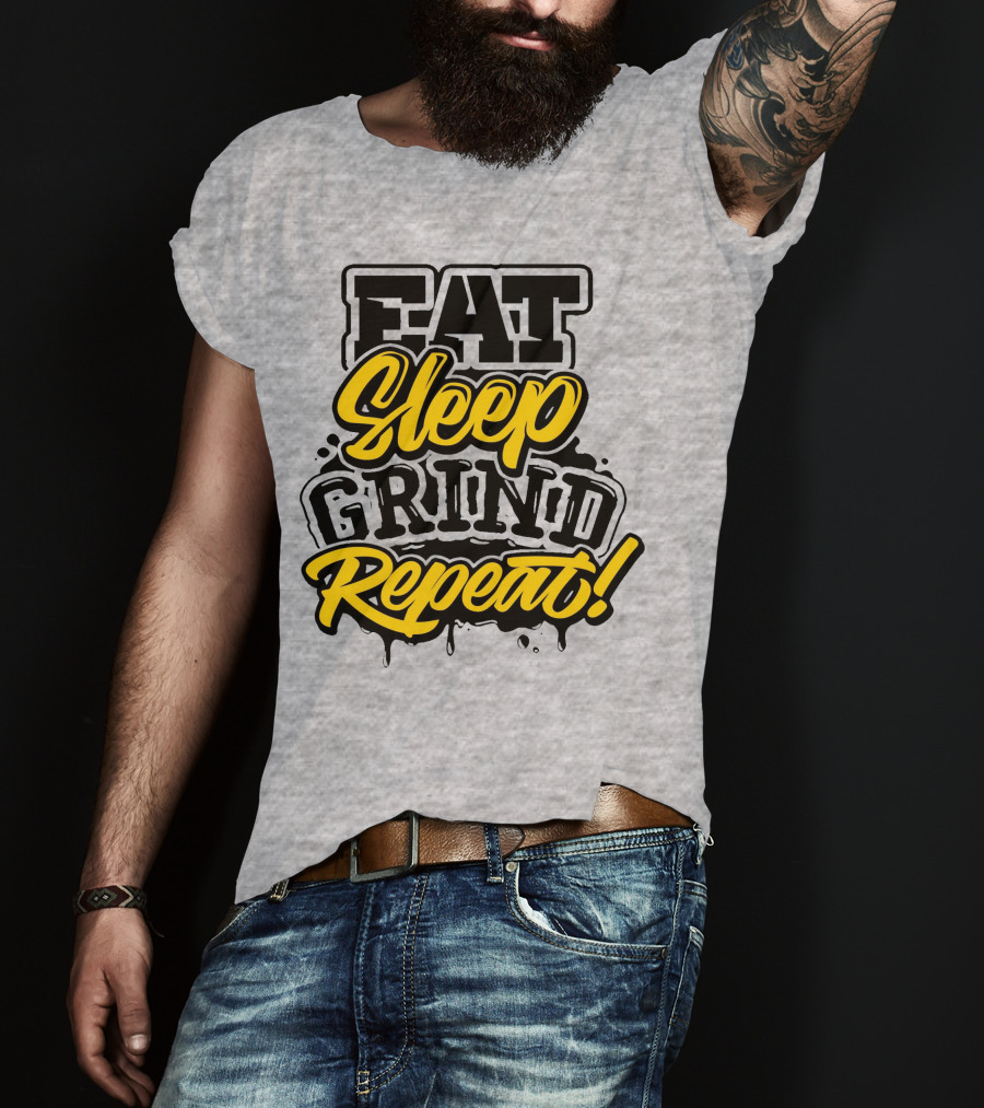 Jordan 11 Gamma Blue Eat Sleep Grind Repeat Routine T-Shirt