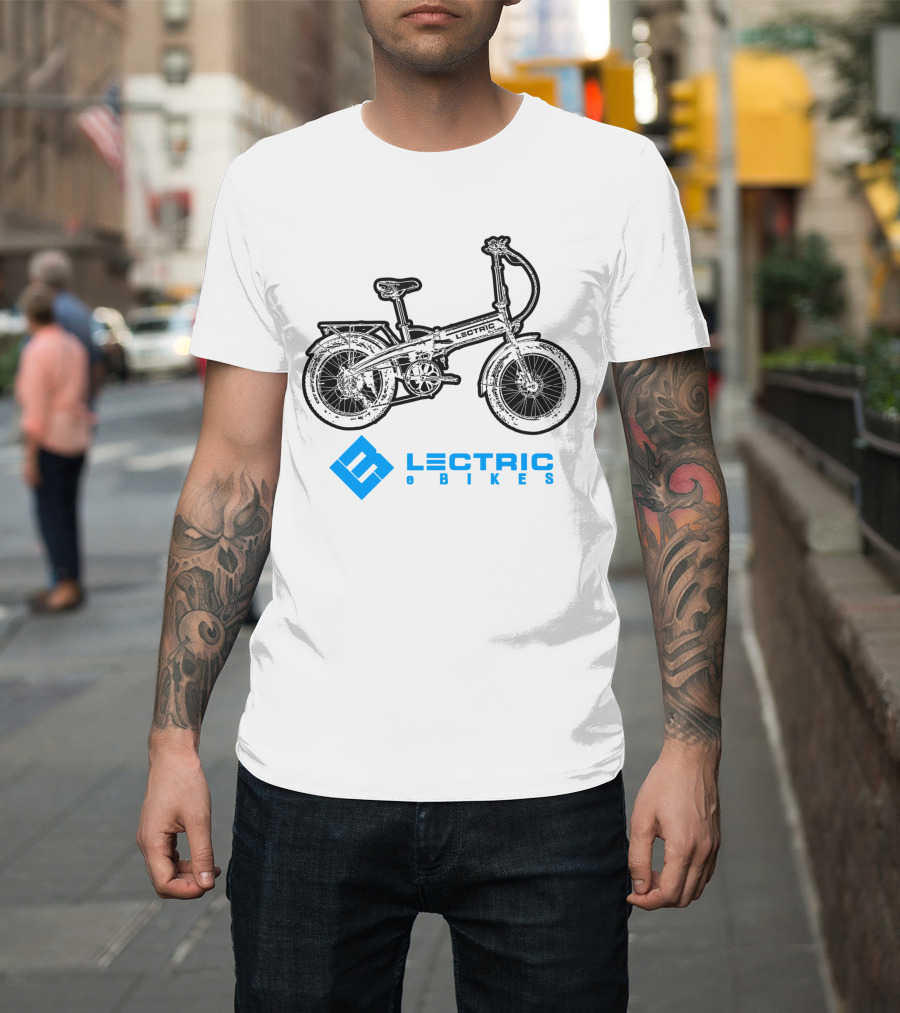 Lectric E Bikes Ride USA Retro Foldable Electric Bicycle T-Shirt