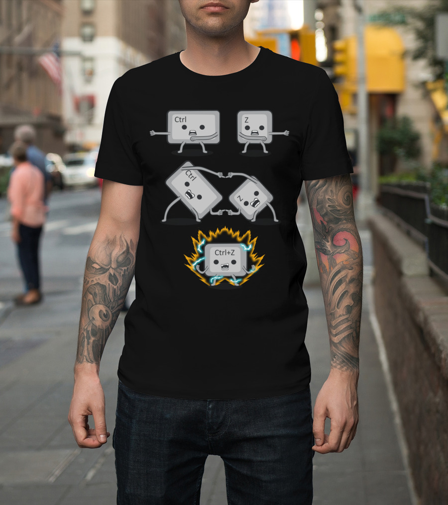Ctrl Z Keyboard Fusion Power-Up Duo T-Shirt