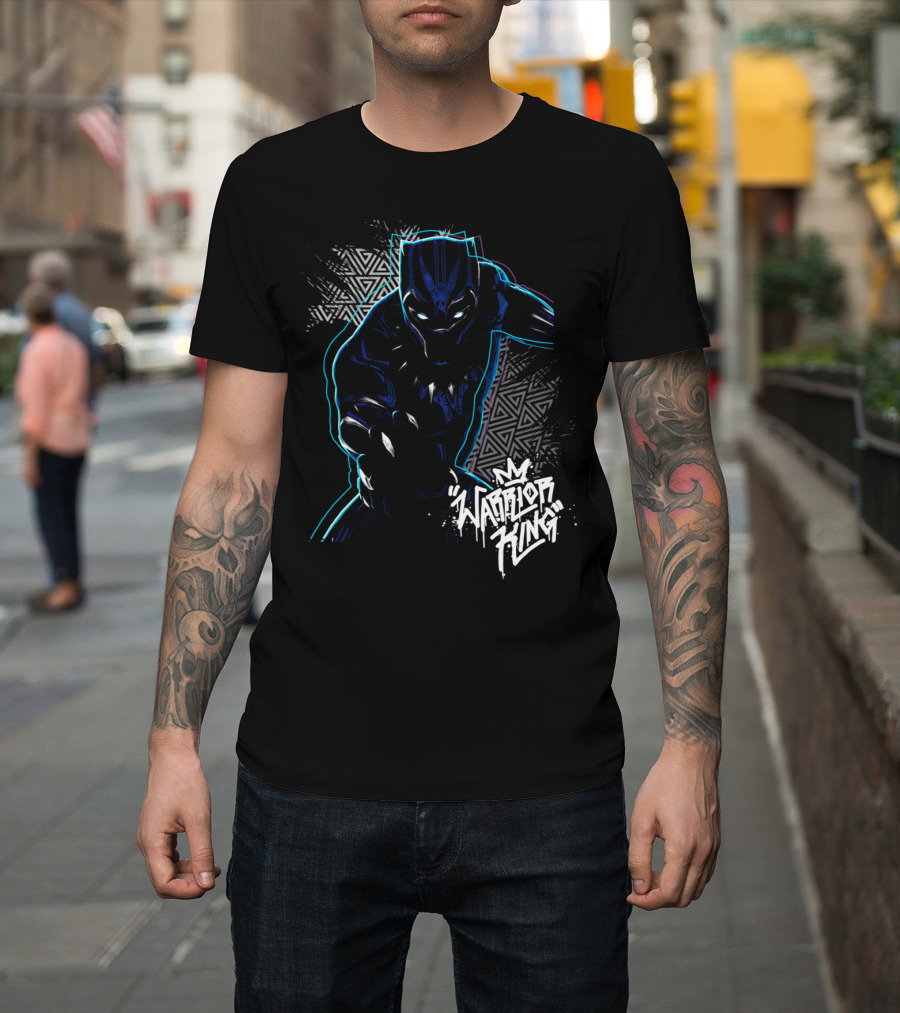 Warrior King Black Panther Marvel Geometric T-Shirt