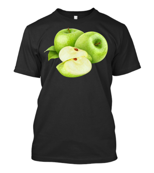 Cut Green Apples With Leaves T-Shirt