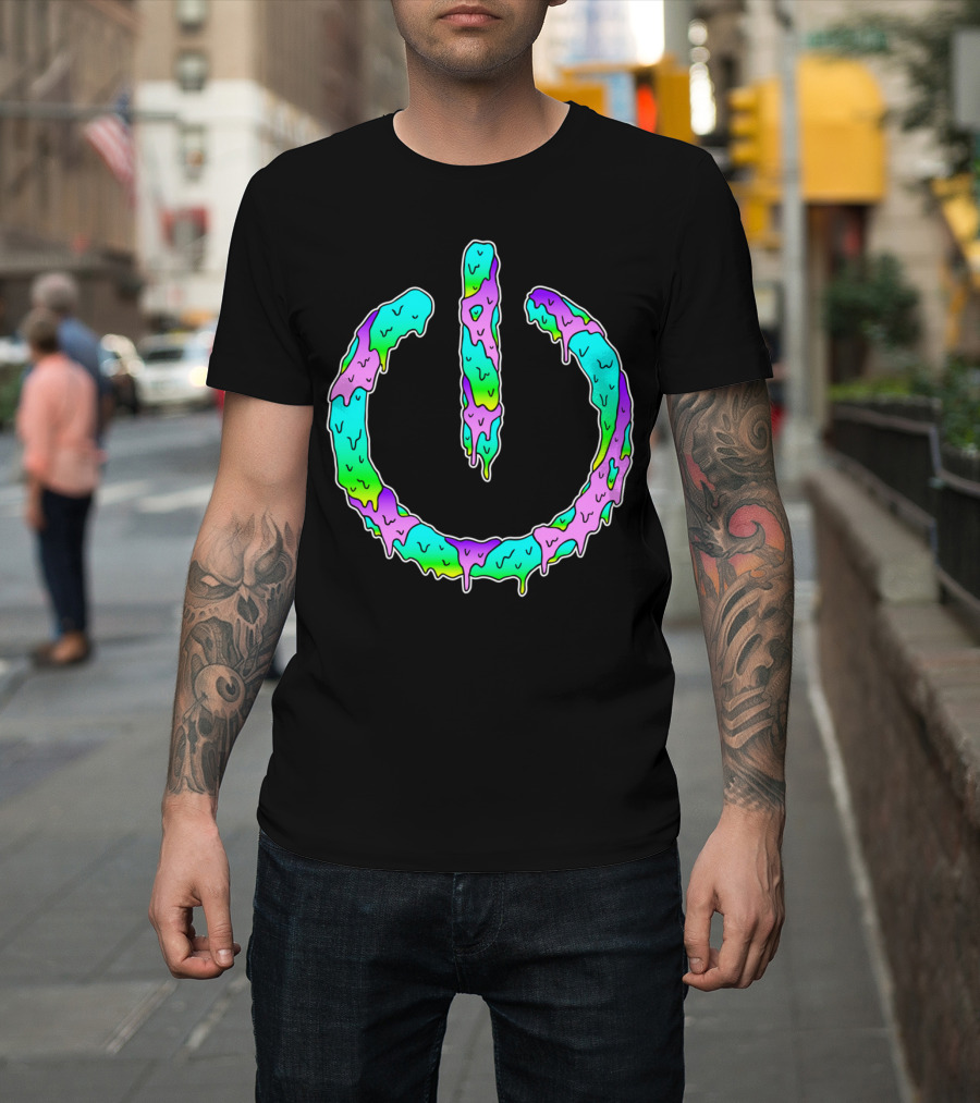 Turn Me On ChrisG Dripping Power Button T-Shirt