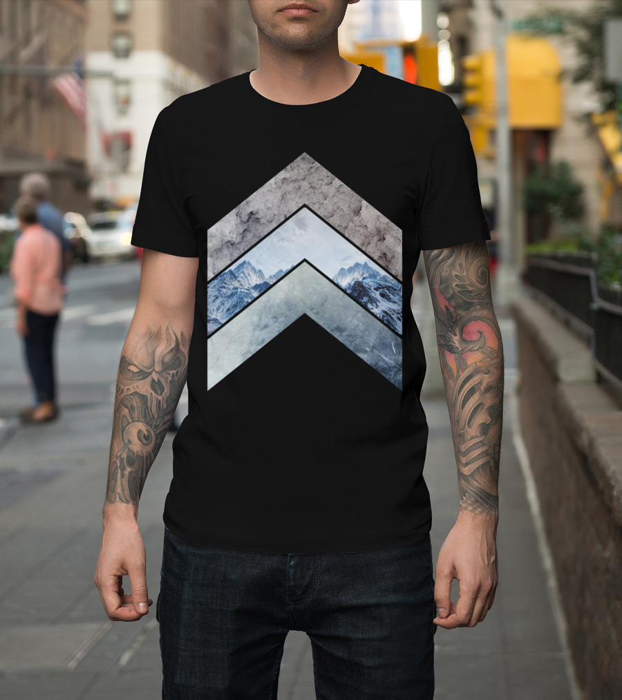 Getaway T Mountain Adventure Chevron Layers T-Shirt