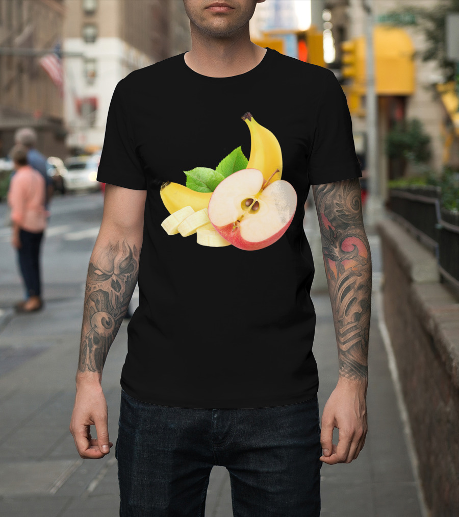 Banana And Apple Slice Combination T-Shirt