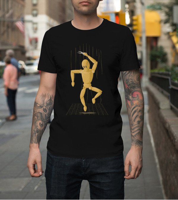 Shirt: Escapology I Puppet Cutting Strings T-Shirt Escapology I Puppet Cutting Strings T-Shirt