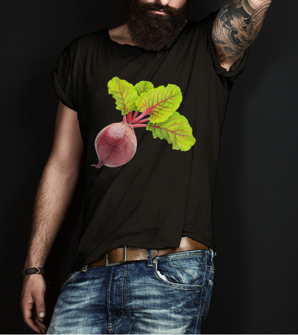 Fresh Beetroot With Vibrant Green Leaves T-Shirt