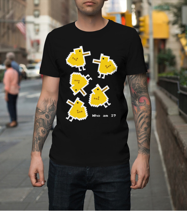Shirt: Existential Chicks Who Am I Retro Pixel T-Shirt Existential Chicks Who Am I Retro Pixel T-Shirt