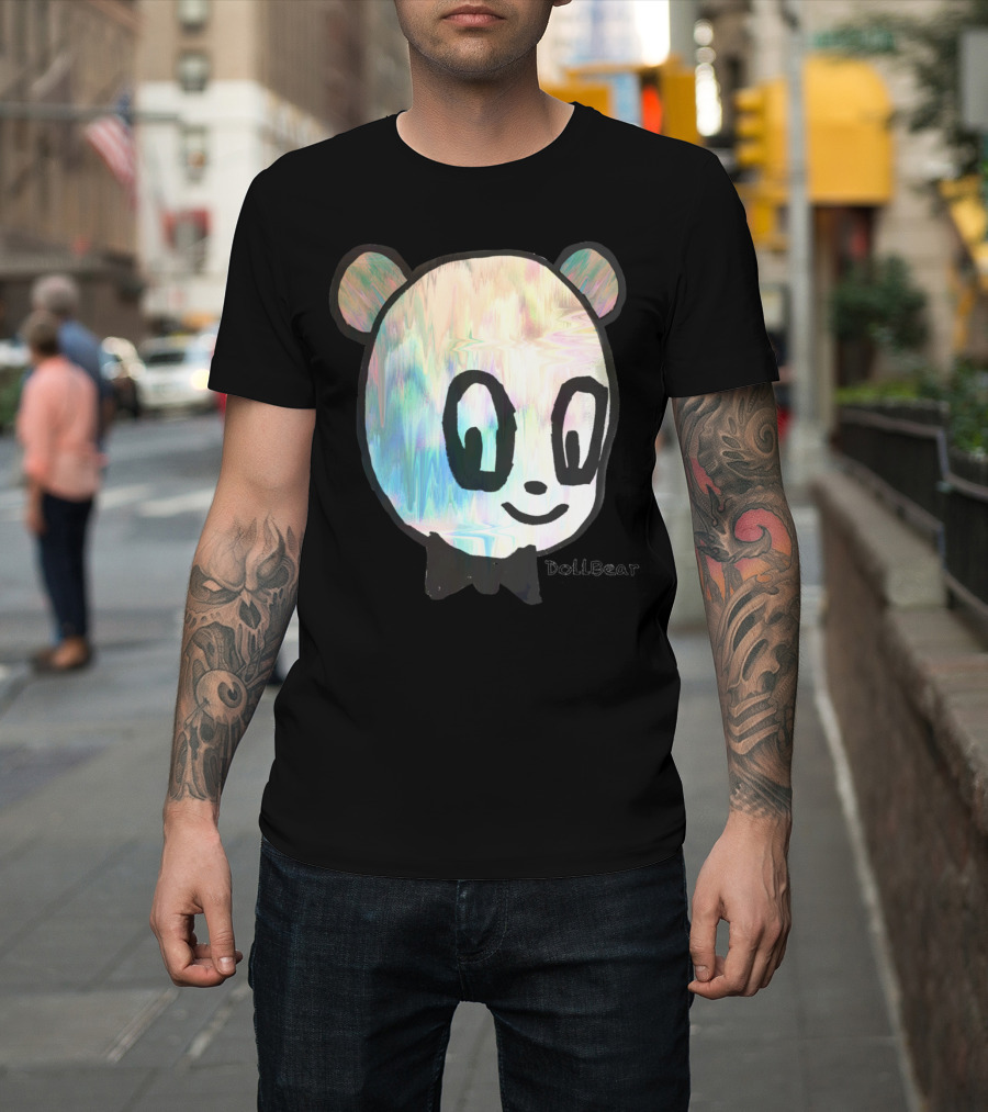 DollBear Iridescent Dark Circle Eyes Panda Face T-Shirt