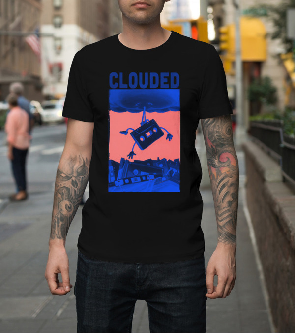 Shirt: Clouded The Final Rewind Cassette Falling from Cloud Above Tapes T-Shirt Clouded The Final Rewind Cassette Falling from Cloud Above Tapes T-Shirt