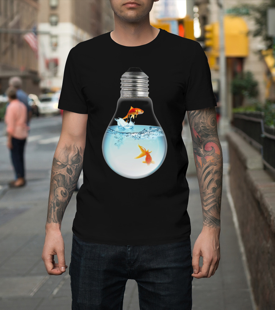 Fish LightBulb Splash with Goldfish Inside T-Shirt
