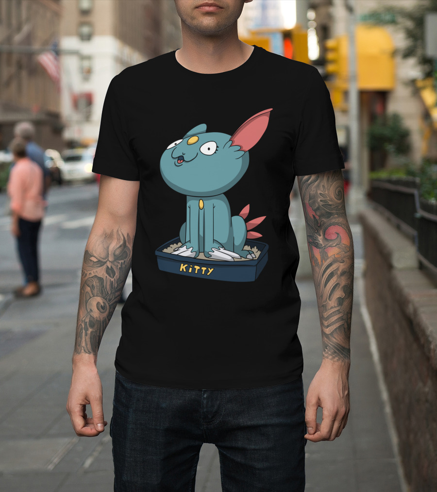 KITTY Dark Ice Cat Cartoon Mashup T-Shirt