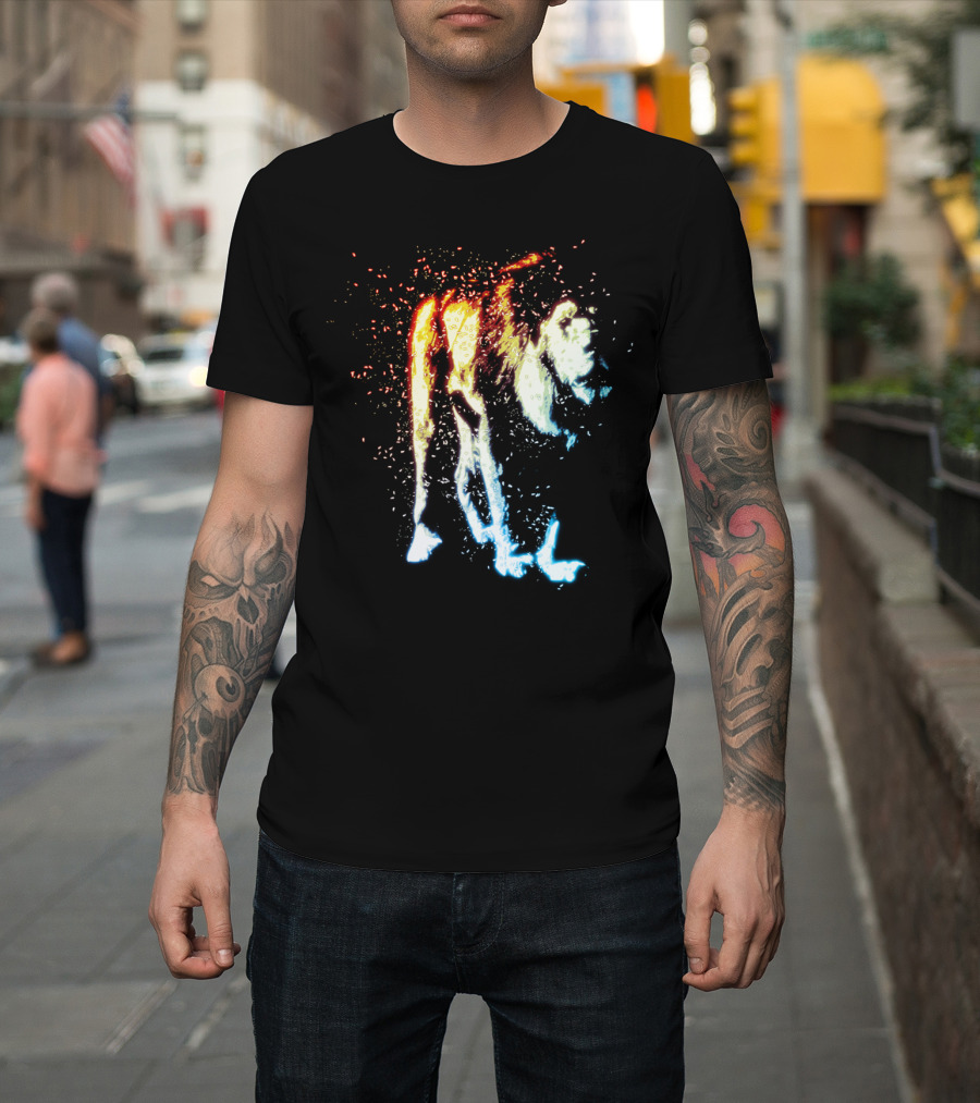 Fire Lion Vibrant Fiery Energy Roaring King of the Jungle T-Shirt