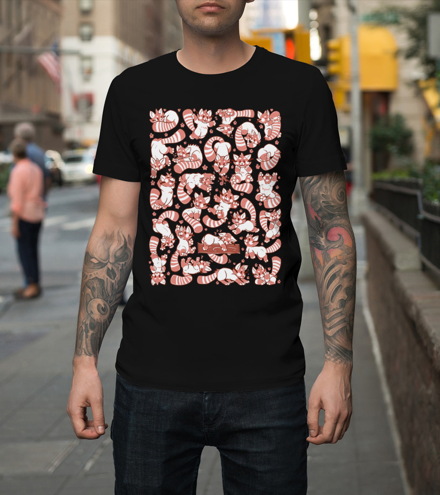 Red Panda Spread Cute Cartoon T-Shirt