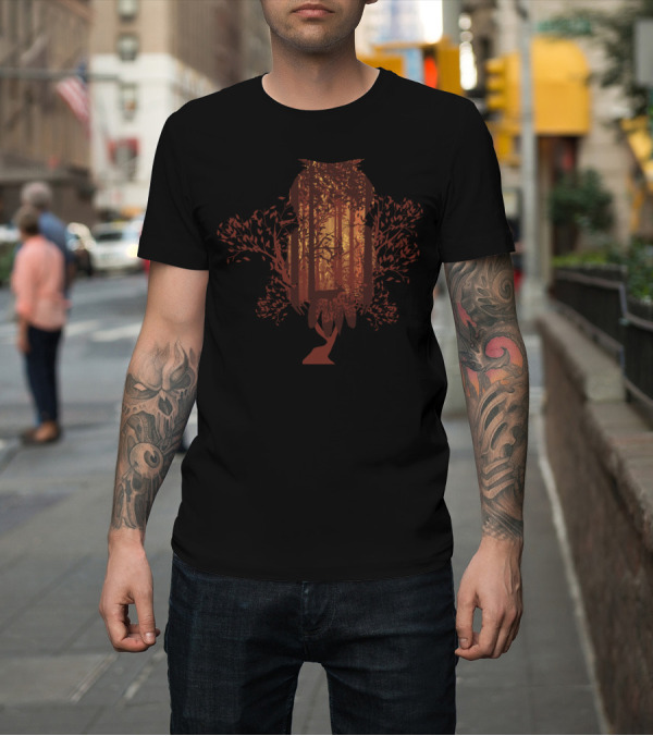 Shirt: Autumn Woodland Owl T-Shirt Autumn Woodland Owl T-Shirt