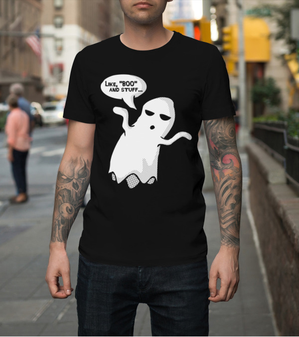 Shirt: Like BOO And Stuff Ghost Speech Bubble T-Shirt Like BOO And Stuff Ghost Speech Bubble T-Shirt