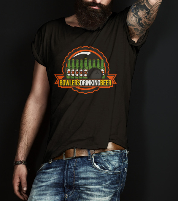 Bowlers Drinking Beer Bowling Ball And Bottles T-Shirt