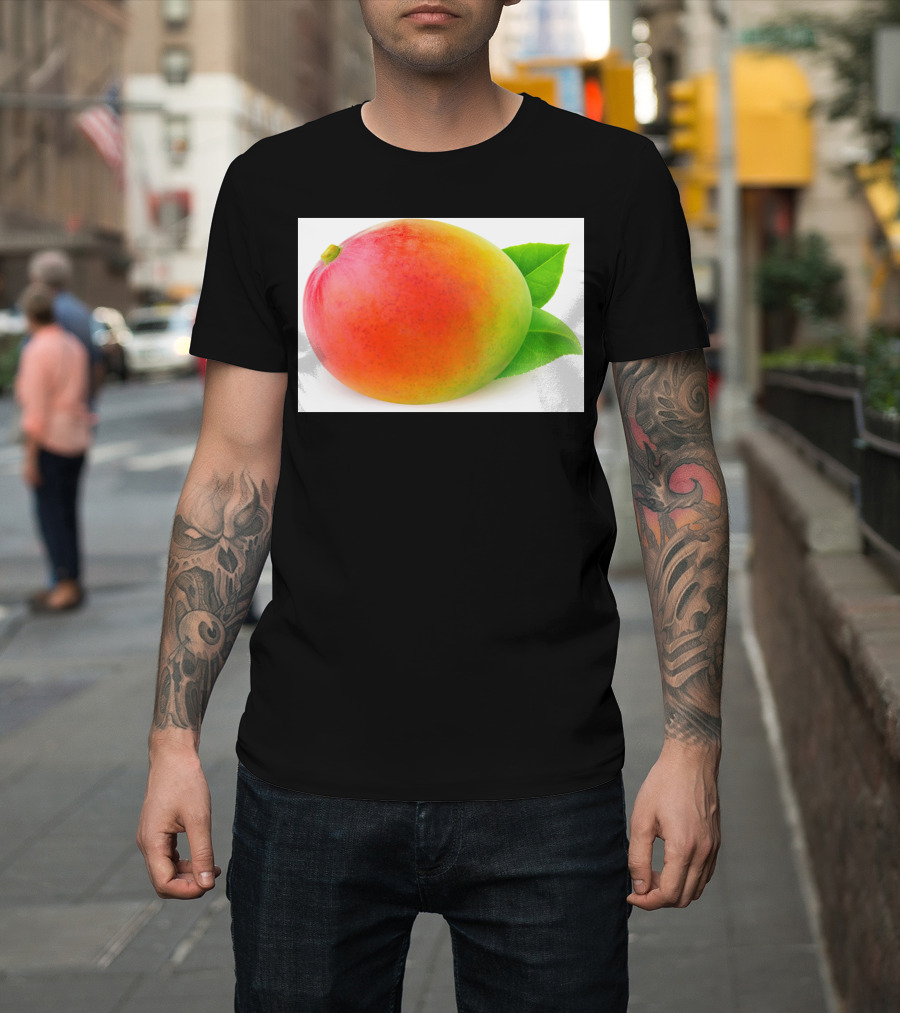 Mango Fruit With Green Leaves T-Shirt
