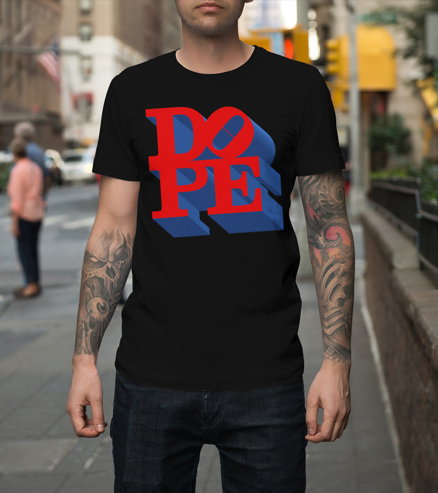 DOPE Red and Blue Bold 3D T-Shirt