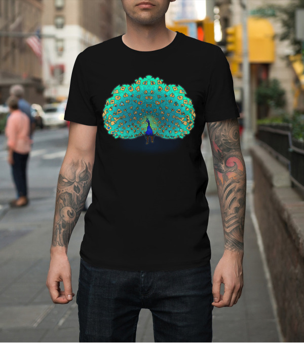 Shirt: Peacock Vivid Display Bird T-Shirt Peacock Vivid Display Bird T-Shirt