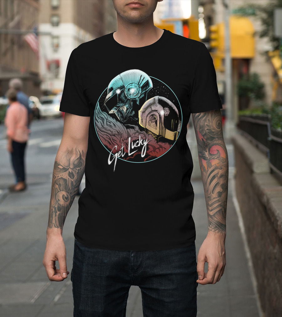 Get Lucky Daft Punk Helmets T-Shirt