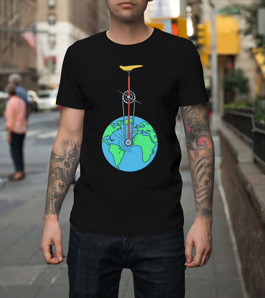 The Eco Wheel Unicycle Earth Chain T-Shirt