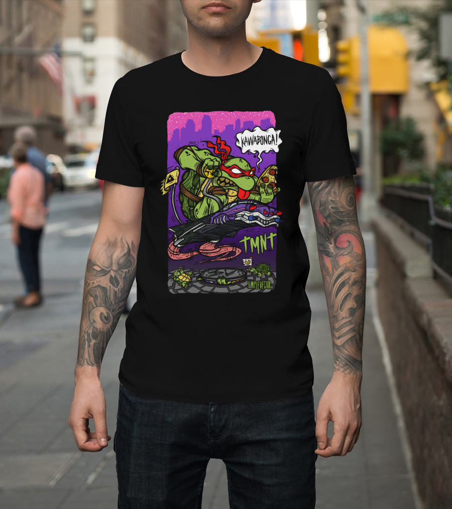 TMNT Kawabonga Pizza Skateboard Adventure T-Shirt