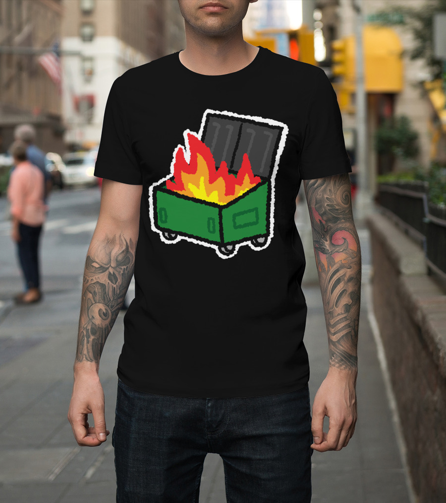 Dumpster Fire Burning Bright Iconic T-Shirt
