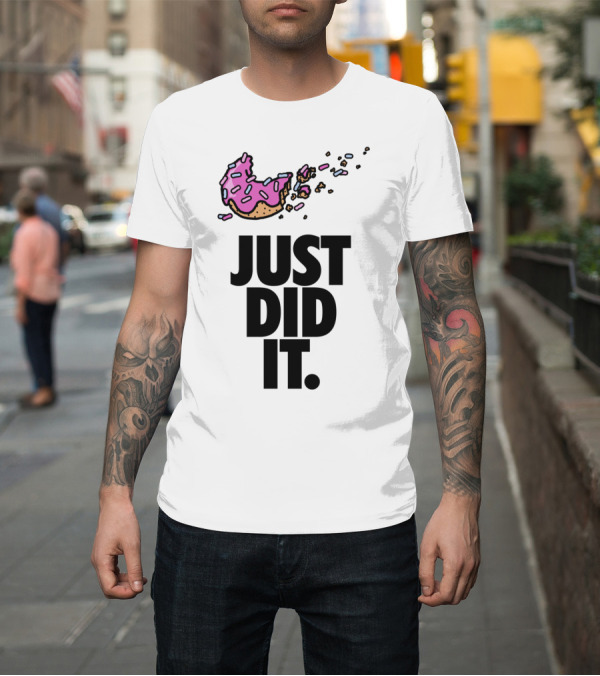 Shirt: Just Did It with Pink Donut Bite and Sprinkles T-Shirt Just Did It with Pink Donut Bite and Sprinkles T-Shirt