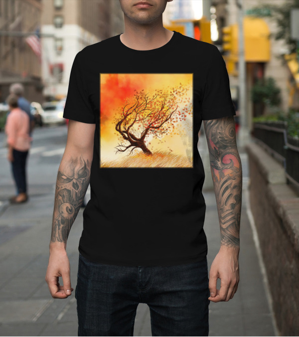 Shirt: Fall Tree Dream Whimsical Autumn Leaves Dance T-Shirt Fall Tree Dream Whimsical Autumn Leaves Dance T-Shirt