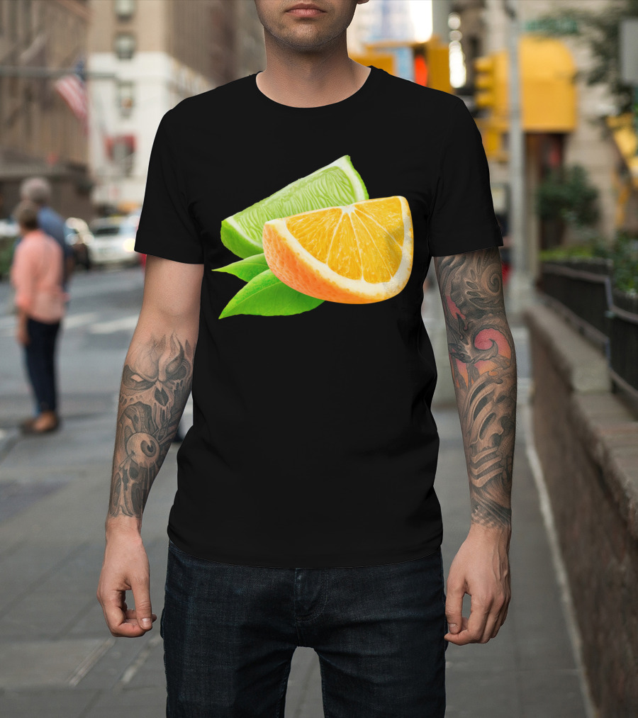 Orange And Lime Slice Vibrant Fresh Mix T-Shirt