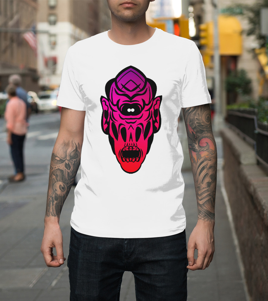 Outer Being Psychedelic Skull Mask T-Shirt
