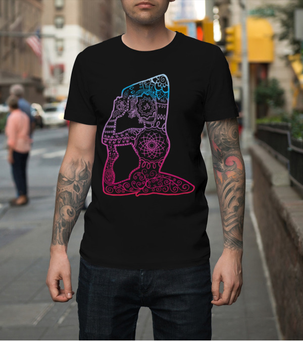 Shirt: Mermaid Pose Intricate Yoga T-Shirt Mermaid Pose Intricate Yoga T-Shirt
