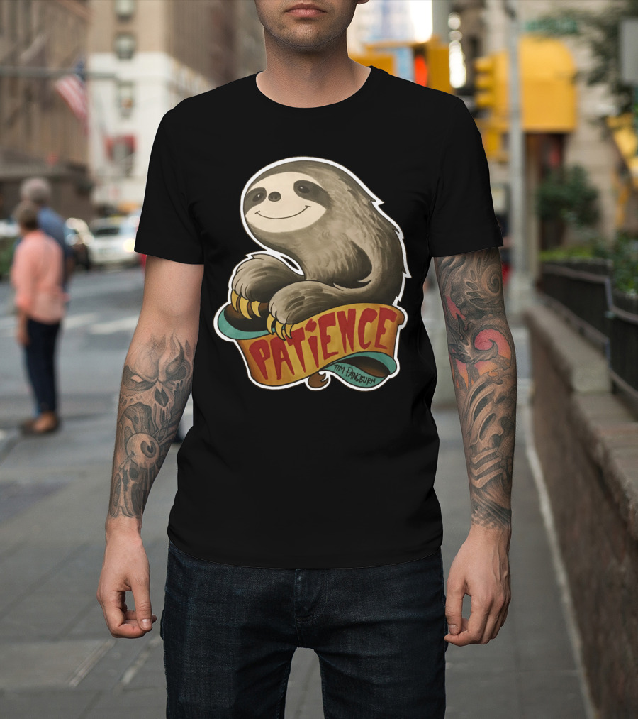 Patience Sloth by Tim Pangburn T-Shirt