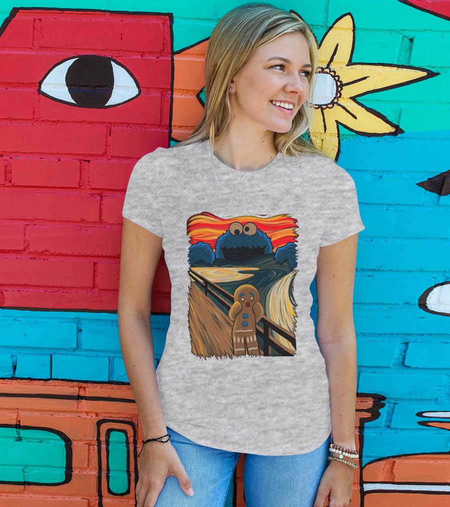The Scream Cookie Monster Gingerbread T-Shirt