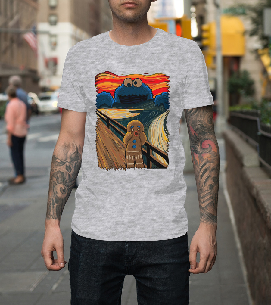 The Scream Cookie Monster Gingerbread T-Shirt