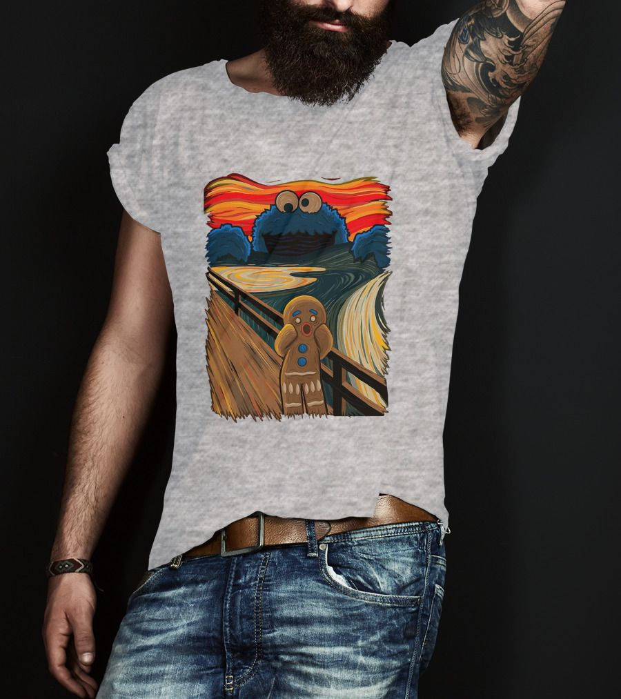 The Scream Cookie Monster Gingerbread T-Shirt