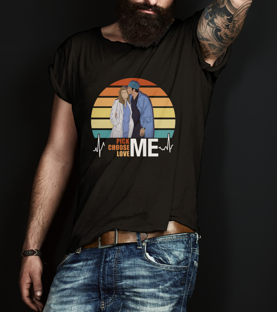 Pick Choose Love Me Grey's Anatomy Sunset T-Shirt