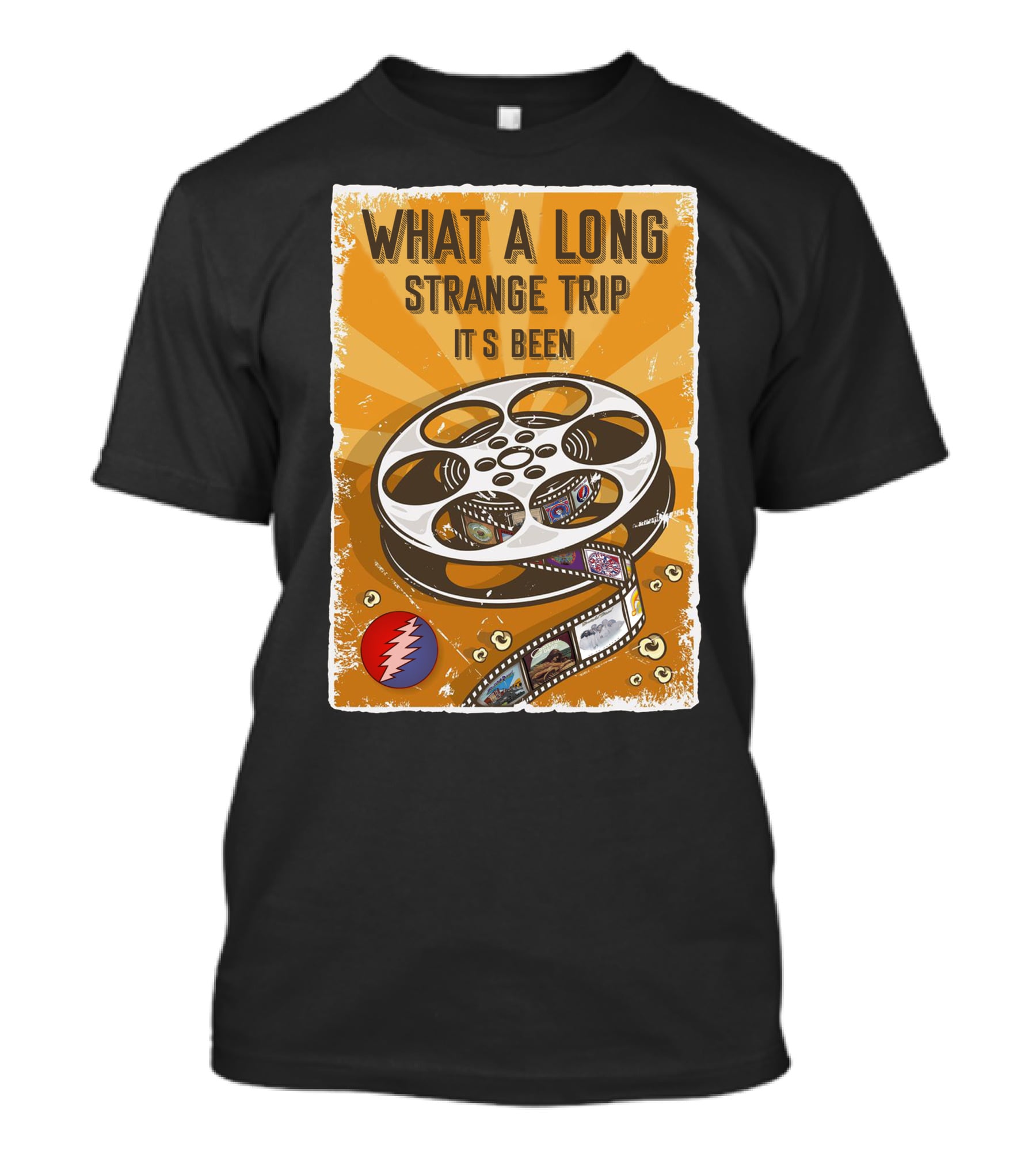 What A Long Strange Trip It's Been Grateful Dead Film Reel T-Shirt