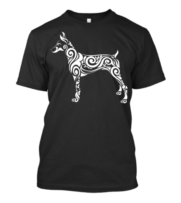 Doberman Cute Dog Swirl Pattern For Pet Parents T-Shirt