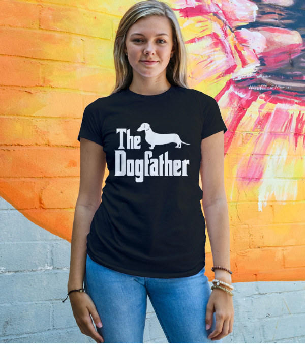 The Dogfather Dachshund Dog Funny T-Shirt