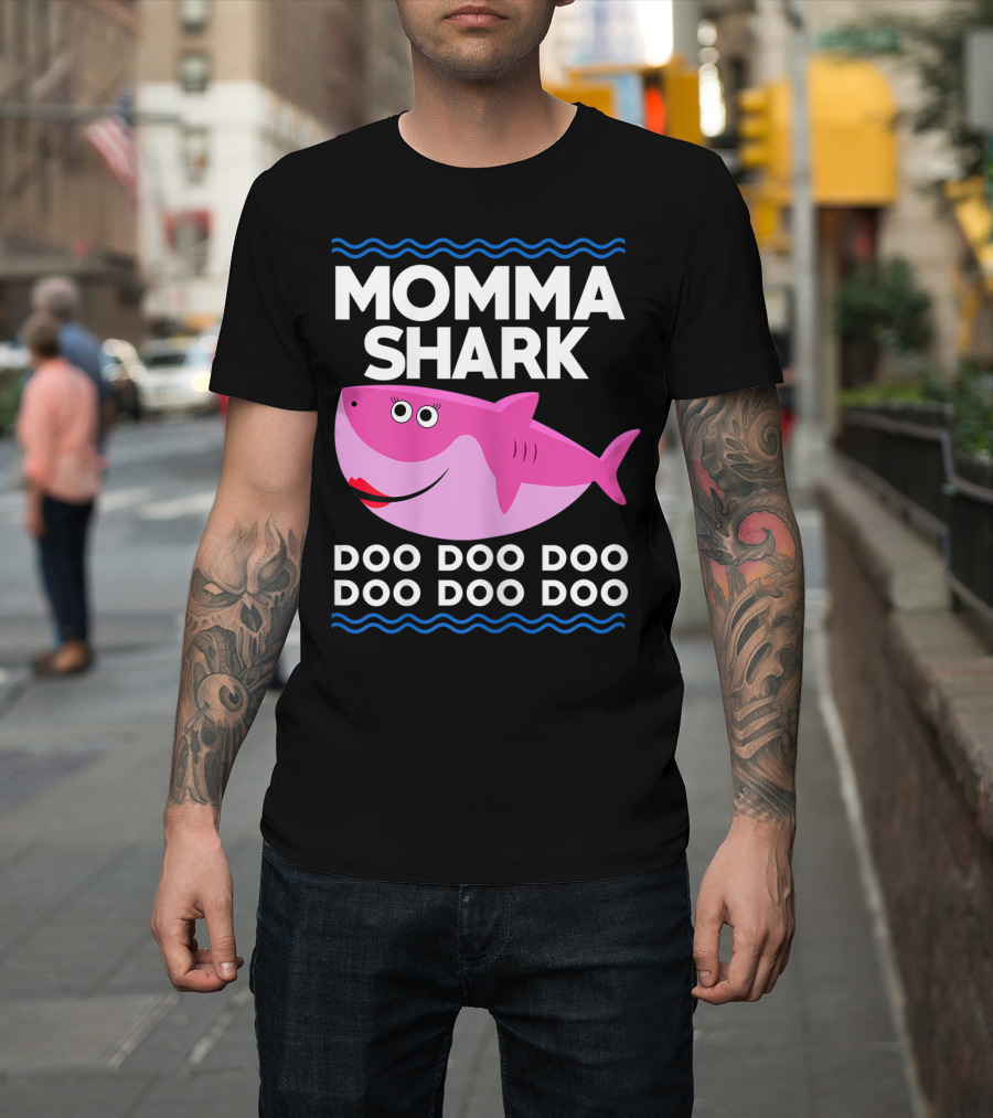 Momma Shark Doo Doo Doo Doo Doo Doo Funny Kids Video T-Shirt