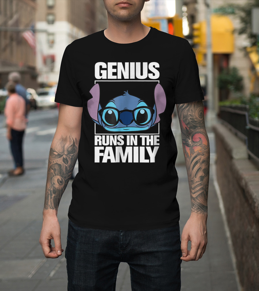 Disney Lilo and Stitch Genius Runs in the Family T-Shirt
