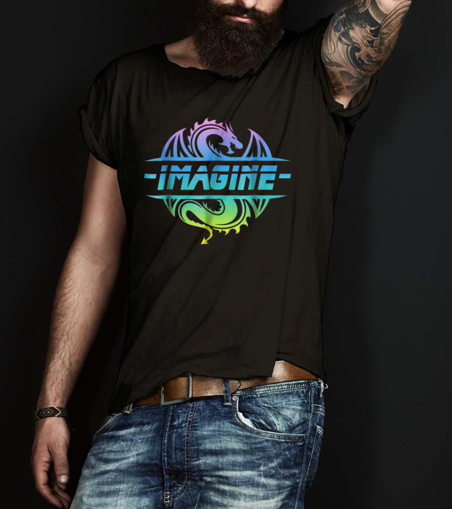 Imagine Fantasy Dragon Emblem T-Shirt