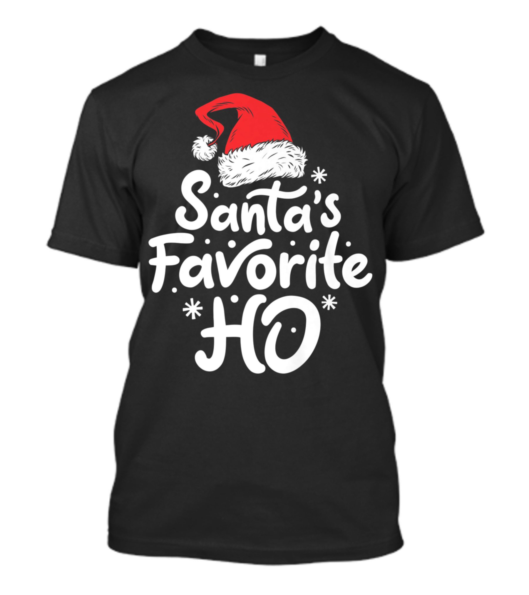 Santa's Favorite Ho Christmas Women Santa Hat T-Shirt
