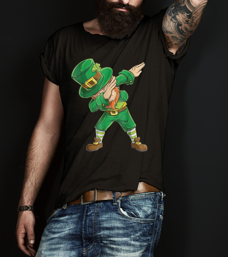 Dabbing Leprechaun St Patricks Day Boys Dab20 Dance Pose T-Shirt